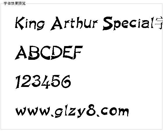 King Arthur Special字体