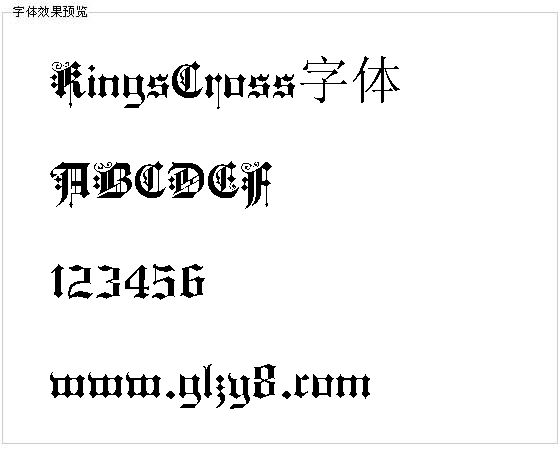 KingsCross字体