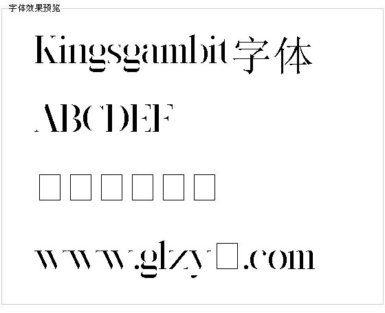 Kingsgambit字体