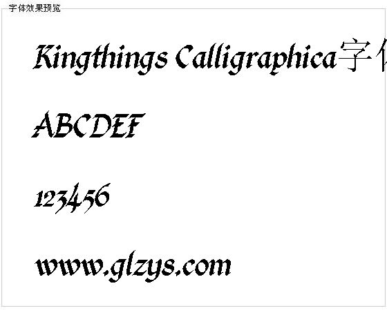 Kingthings Calligraphica字体