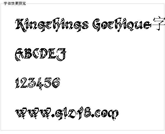 Kingthings Gothique字体