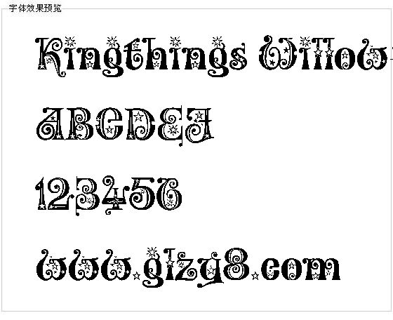 Kingthings Willow字体