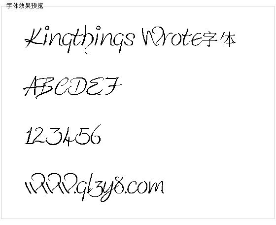 Kingthings Wrote字体