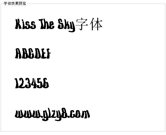 Kiss The Sky字体