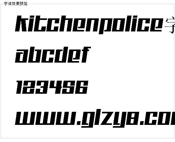 Kitchenpolice字体