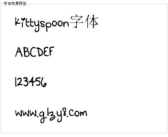 kittyspoon字体