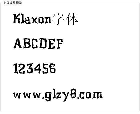 Klaxon字体