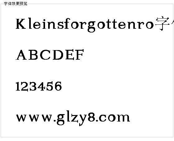 Kleinsforgottenro字体