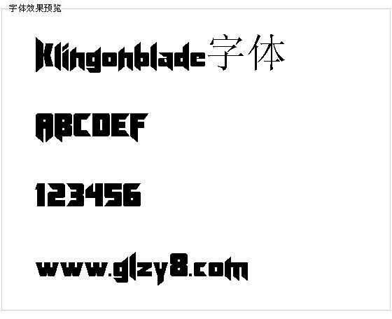 Klingonblade字体