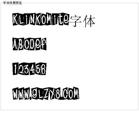 Klinkomite字体