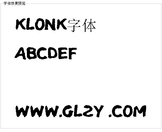 Klonk字体