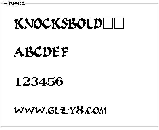 KNOCKSBOLD字体