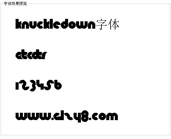 Knuckledown字体