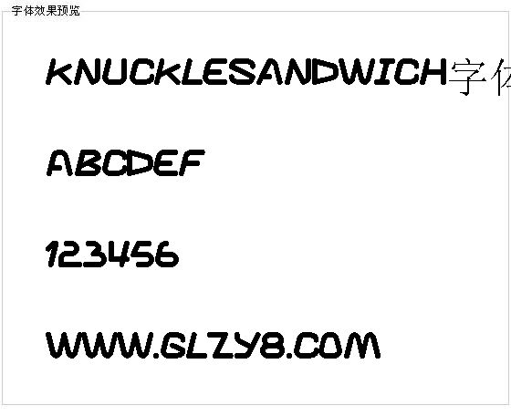 Knucklesandwich字体