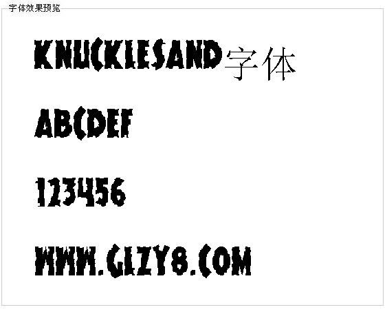 KnuckleSand字体