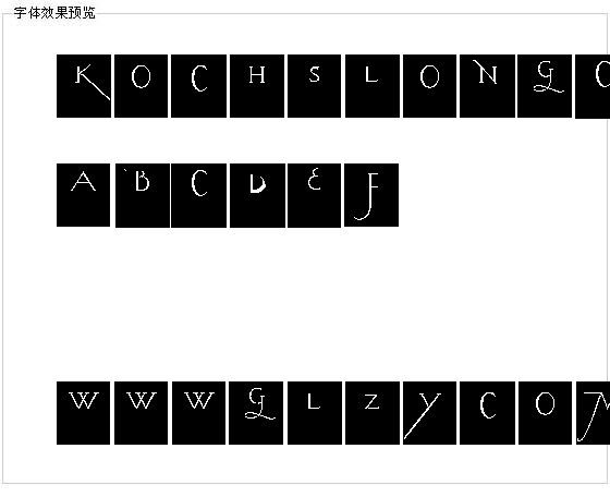 KochsLongCapsSquares字体
