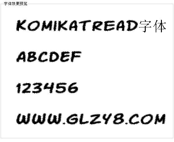 Komikatread字体