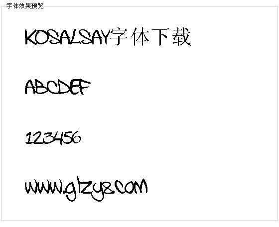 KOSALSAY字体下载