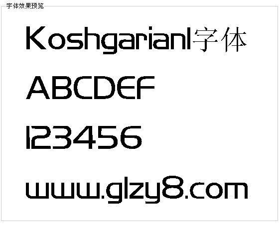 Koshgarianl字体