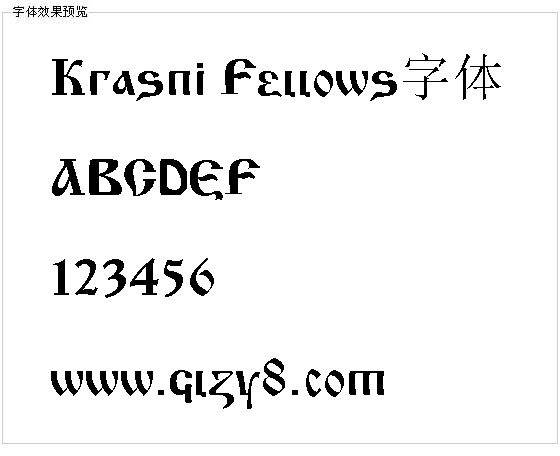 Krasni Fellows字体