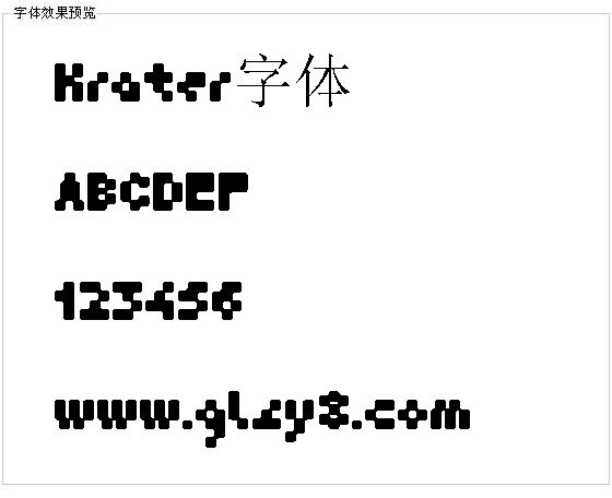 Krater字体