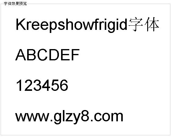 Kreepshowfrigid字体