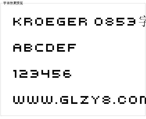 kroeger 0853字体