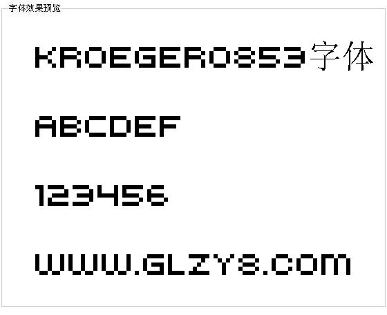 kroeger0853字体