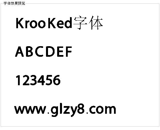 KrooKed字体