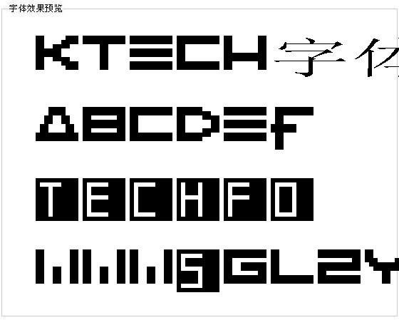 ktech字体