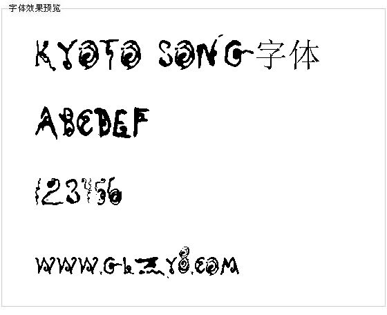 KYOTO SONG字体