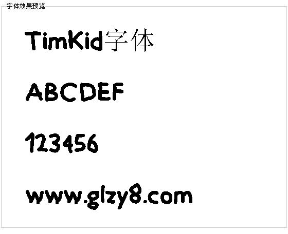 TimKid字体