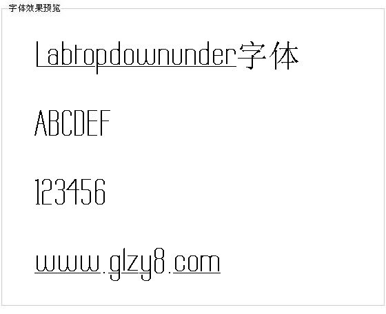 Labtopdownunder字体