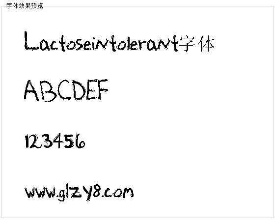 Lactoseintolerant字体