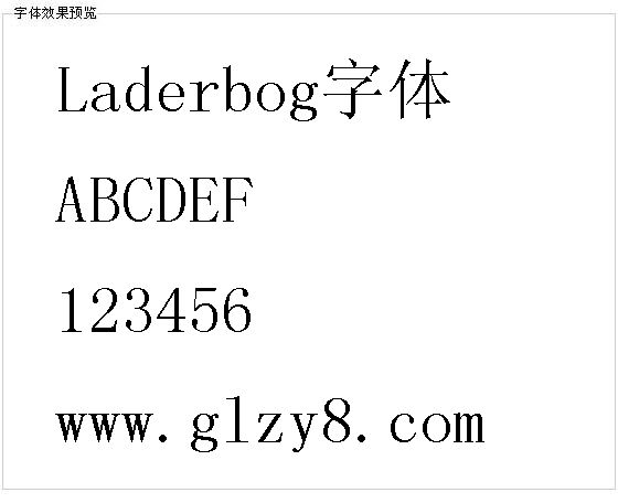 Laderbog字体