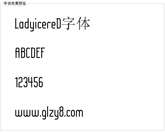 LadyicereD字体