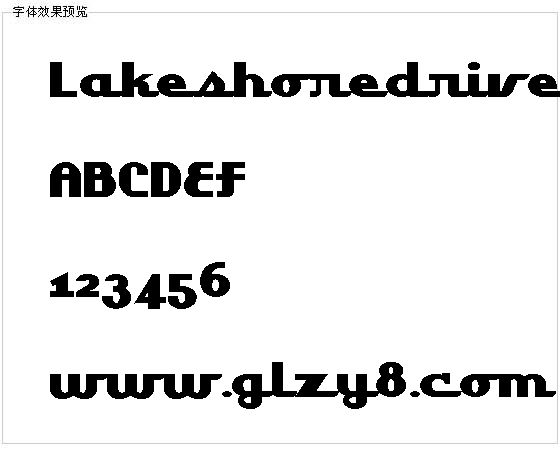 Lakeshoredrive字体