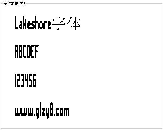 Lakeshore字体