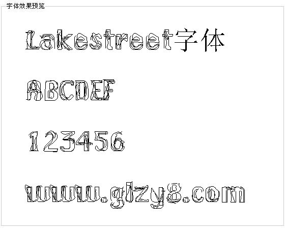 Lakestreet字体