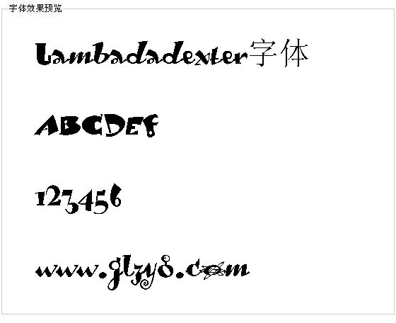 Lambadadexter字体