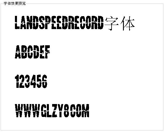 Landspeedrecord字体