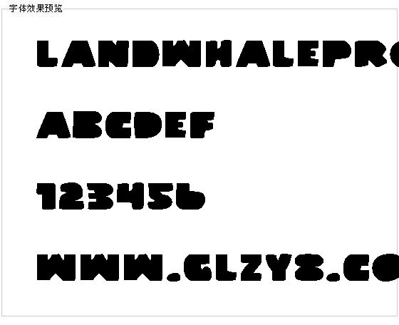 Landwhalepro字体