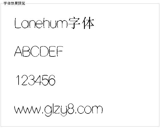 Lanehum字体