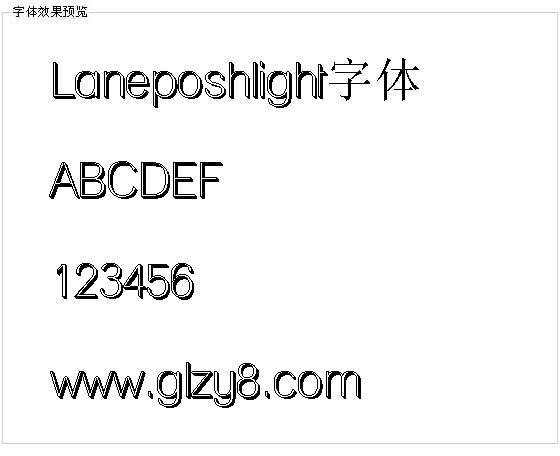 Laneposhlight字体