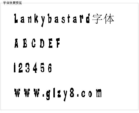 Lankybastard字体