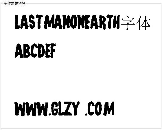 Lastmanonearth字体