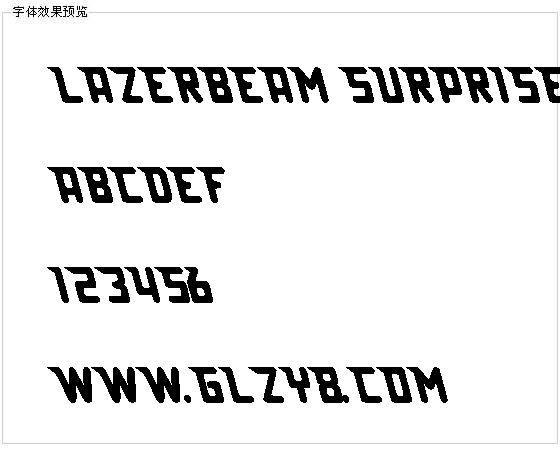 Lazerbeam surprise字体