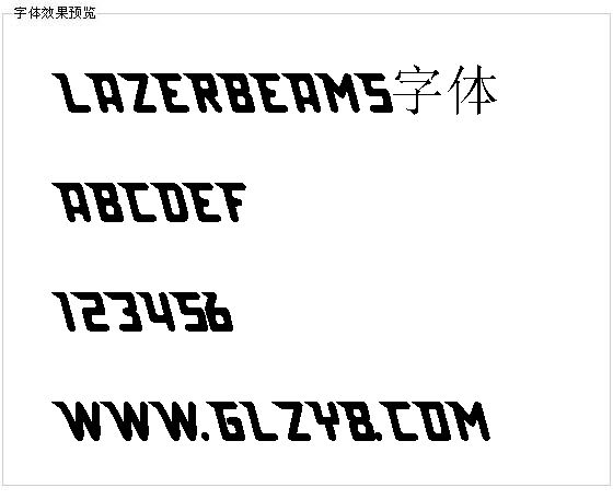 LazerbeamS字体