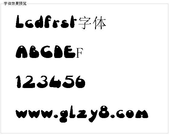 Lcdfrst字体