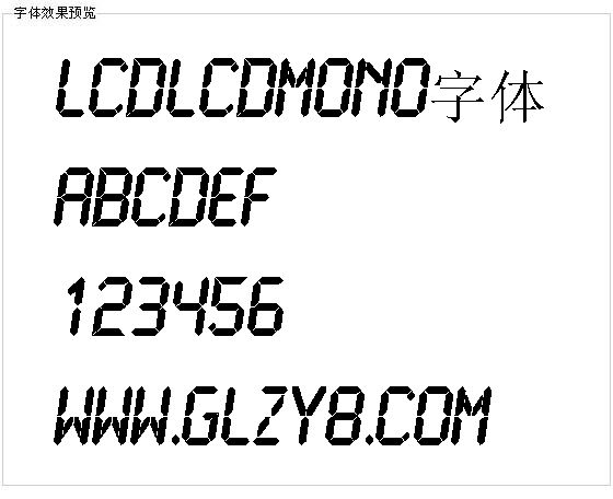 Lcdlcdmono字体